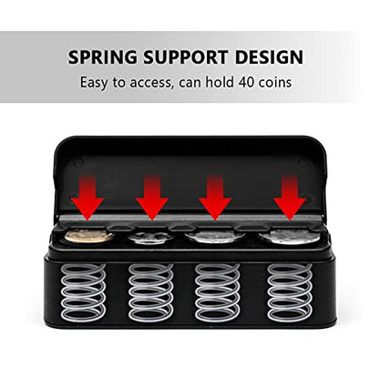 Compact Coin Holder for Car (Black)