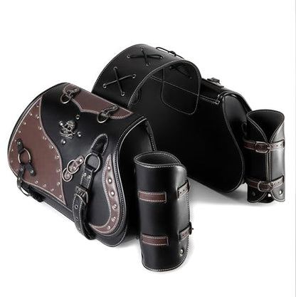 Motorcycle Saddlebags (Brown-1)