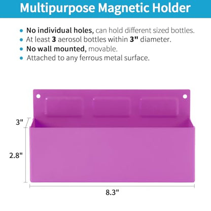 Magnetic Aerosol Spray Can Holder (Pink / Large(3" x 8.3"))