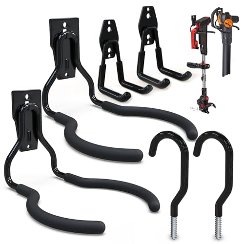 Oversized Garden Power Tool Hanger 2 Pack (2 Pack Weed Eater Hanger - 2SU / Black)