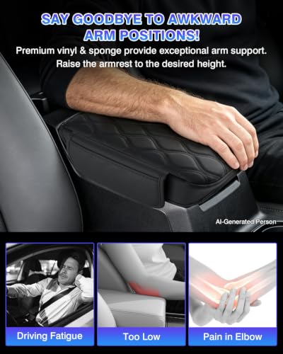 Center Console Cover for Chevy Colorado (5)23-26|Colorado&Canyon|Wavy, +Thick,+ Pockets)