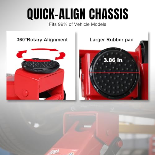 Heavy Duty Hydraulic Car Floor Jack with Quick Lift Pump for All Terrain Vehicles (Red / Single Pump / 3 Ton)