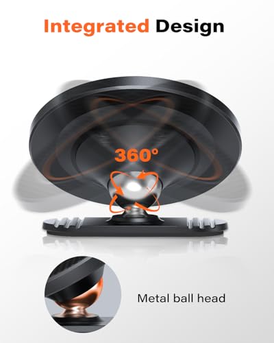 for MagSafe Car Mount with 17 N54 Magnets (Orange-MagSafe)