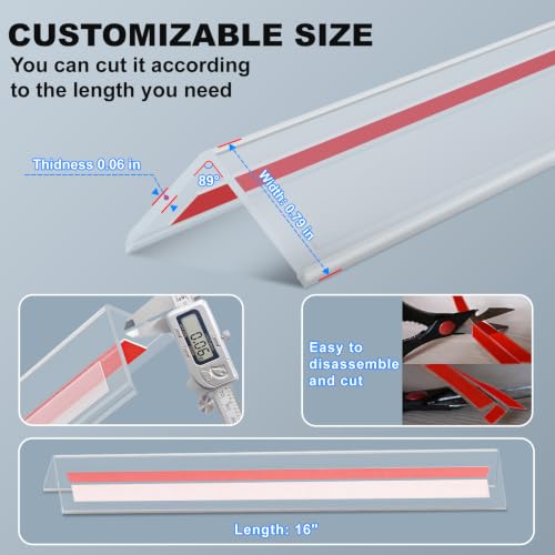 Self Adhesive Clear Wall Corner Protector (Clear / 16" X 3/4")