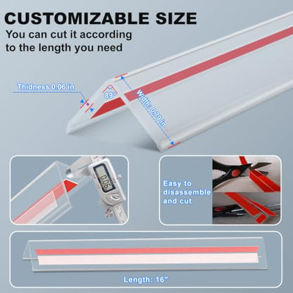 Self Adhesive Clear Wall Corner Protector (Clear / 16" X 3/4")