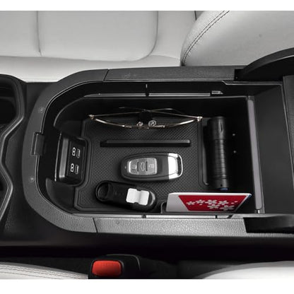 for 2025 Toyota RAV 4 Accessories Compatible with 2019 2020 2021 2022 2023 2024 2025 Toyota RAV 4 Center Console Organizer Armrest Console Secondary Storage Box Insert Tray ABS Material Black