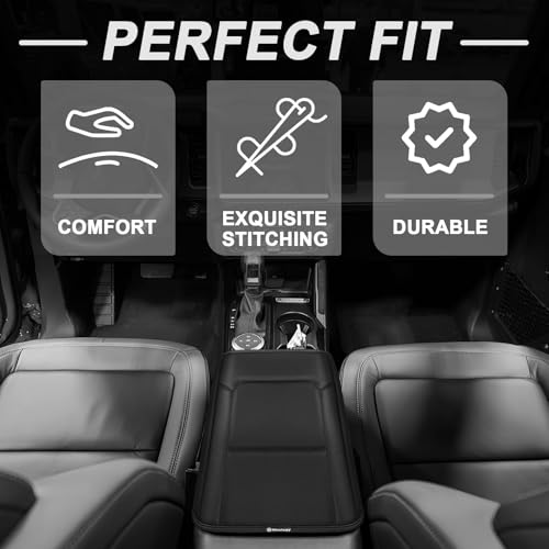 Armrest Cover for Ford Bronco 2021 (14) 21-26 |Bronco| Black, Regular)
