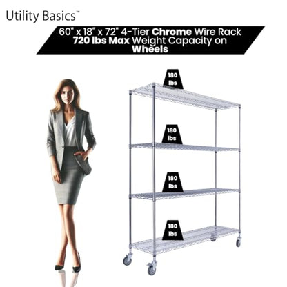 NSF Commercial 4 (60"18"x72" 4-Tier / Chrome)