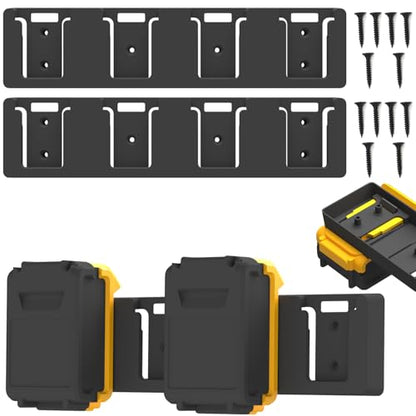 Battery Rack for DeWalt 20V (Black-2pc)