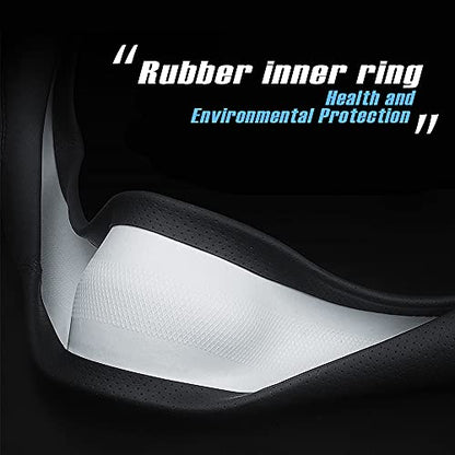 New Nappa Leather car Steering Wheel Cover (black (red and blue))