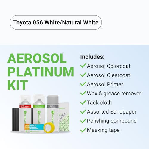 Car Paint Touch Up Spray Kit (Aerosol Spray - Platinum Kit / White)