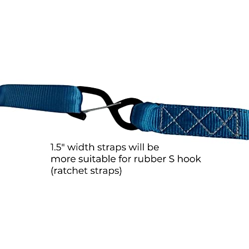 Heavy Duty Soft Loop Tie Down Straps (blue)