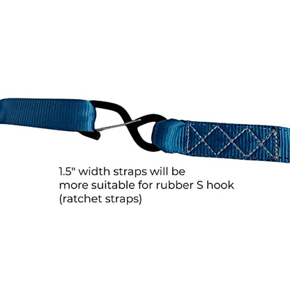 Heavy Duty Soft Loop Tie Down Straps (blue)