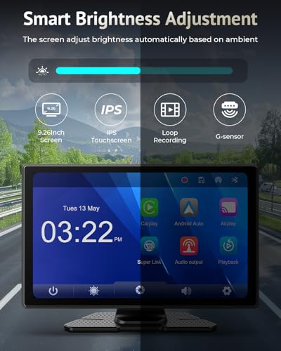 9" Carplay Screen with DashCam Backup Camera