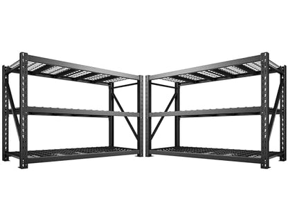 77" W Garage Shelving Heavy Duty (77"W x 23.7"D x 66"H, 3-Tier)