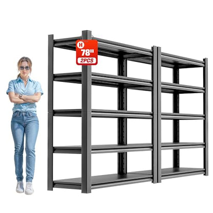 5 Tier Garage Shelving (16" D x40" W x78" H)