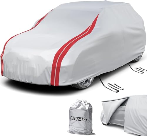 Car Cover Waterproof Custom Fit for Honda CRV Car Cover (Sliver＆Red / Custom Fit CRV)