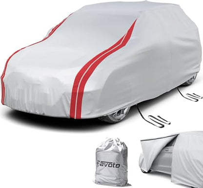Car Cover Waterproof Custom Fit for Honda CRV Car Cover (Sliver＆Red / Custom Fit CRV)