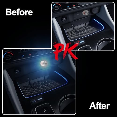 USB LED Car Interior Night Light (Ice Blue)