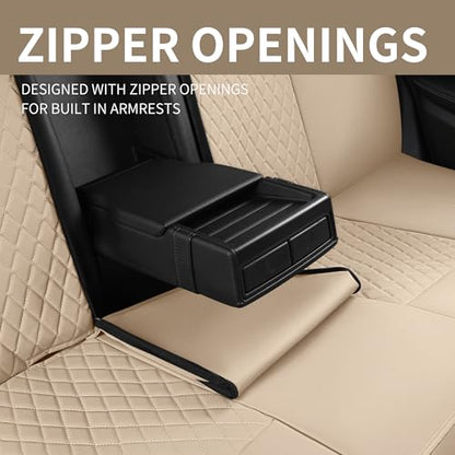Solid Black Full Set Car Seat Covers (N1 Beige / Full Set)