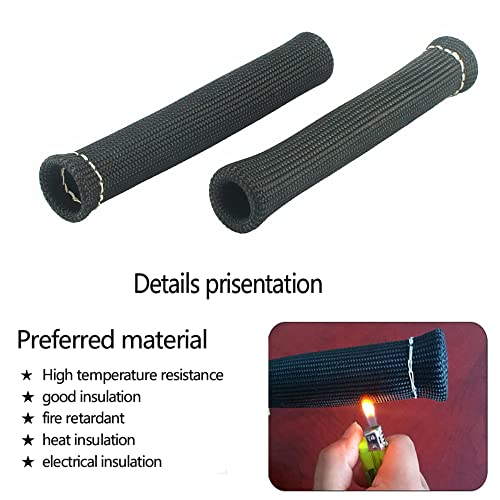 Spark Plug Wire Boots Thermal Protection Insulator Sleeve (black)