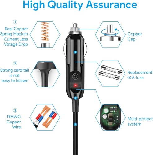 14.5V DC Charger Car Adapter Compatible with Dewalt DXAEPS14 1400 Peak Amp 1400Amp DXAEPS14CA 12V Portable Power Station Jump Starter Air Compressor DXAEP514 15V Auto Supply Cord Battery Charger