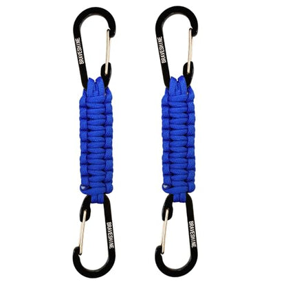 Carabiner Keychain Hook with Paracord Strap (Blue)