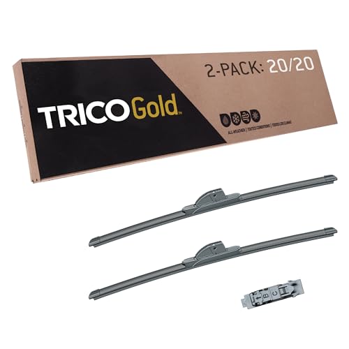 Gold™ (18-2020) 20 & 20 Inch Pack of 2 Automotive Replacement Windshield Wiper Blades for My Car Premium All Weather Beam Blade for Select Vehicle Models (20" + 20" Pair Pack / Premium)