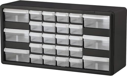 26 Drawer Plastic Storage Cabinet (Black / 26 Drawer / 1 Pack)