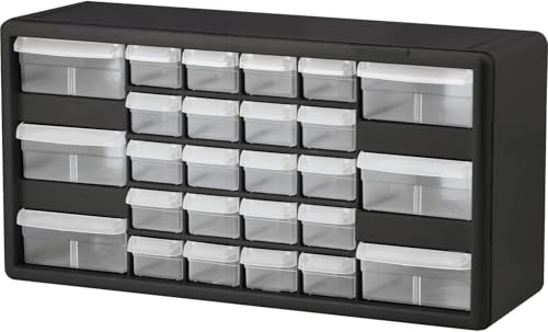 26 Drawer Plastic Storage Cabinet (Black / 26 Drawer / 1 Pack)