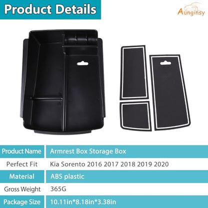 Car Armrest Box Storage Box Compatible with Kia Sorento 2016 2017 2018 2019 2020 (Armrest Box Storage Box)