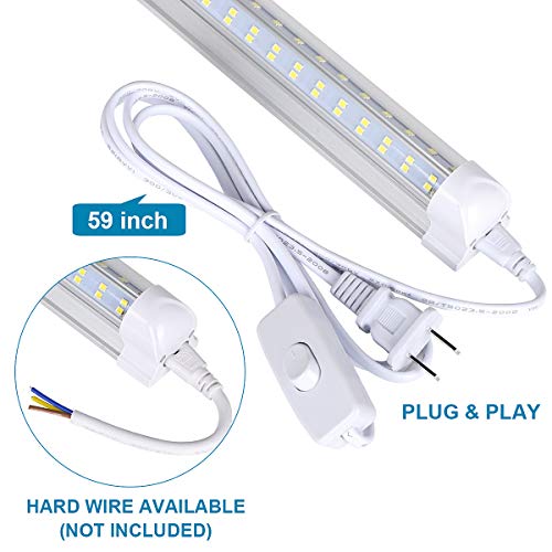 10 Pack Led Shop Lights (10PCS 8FT 4 Row 5000K)