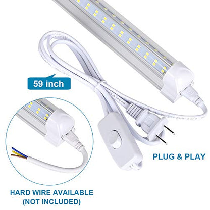 10 Pack Led Shop Lights (10PCS 8FT 4 Row 5000K)