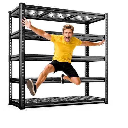 5 Tier Heavy Duty Metal Shelving for Garage Basement Warehouse (48" W x 18" D x 72" H)