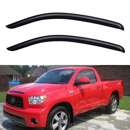 Window Visors Rain Guards for 2007 (2007-2017 Toyota Tundra Regular Cab)