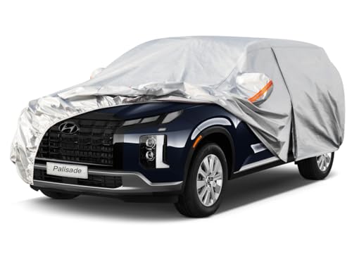 6 Layers Waterproof SUV Car Cover for Hyundai Palisade 2019 (LM-Silver / 42. Custom Fit Hyundai Palisade)