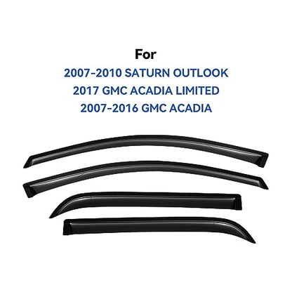 Window Visors Rain Guards for 2007 (2007-2016 GMC Acadia)
