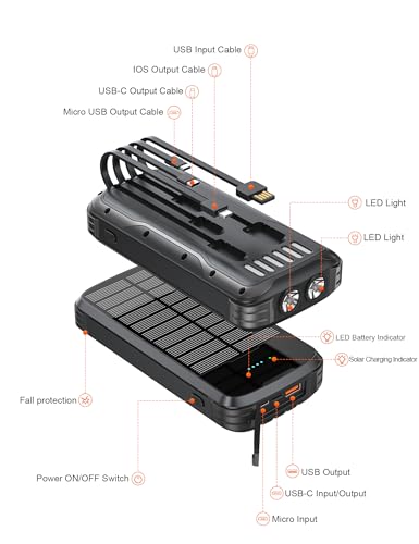 Solar Power Bank 40000mAh (Black)