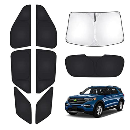 Windshield Sun Shade for Ford Explorer 2020 (Window Shades for Ford Explorer 20-25)
