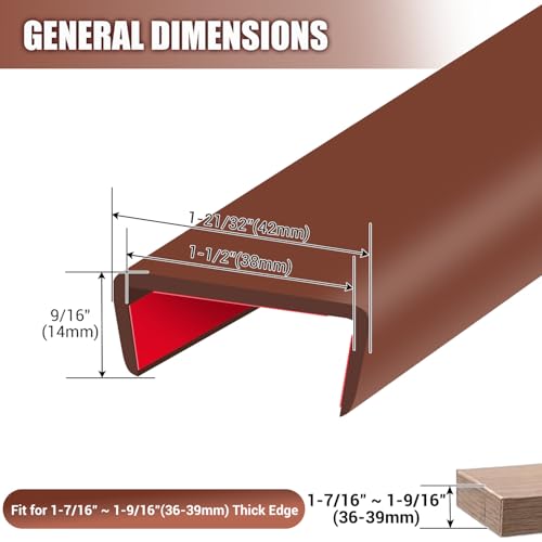 Rubber Edge Trim (Fit 1-1/2" - L20' / Brown)