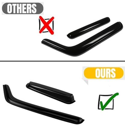 Window Visors Rain Guards for 2005 (2005-2015 Tacoma Extended Cab)