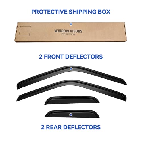 Window Visors Rain Guards for 1988 (1988-1999 Chevy/GMC C/K Extended Cab)