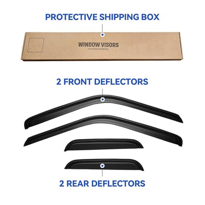 Window Visors Rain Guards for 1988 (1988-1999 Chevy/GMC C/K Extended Cab)