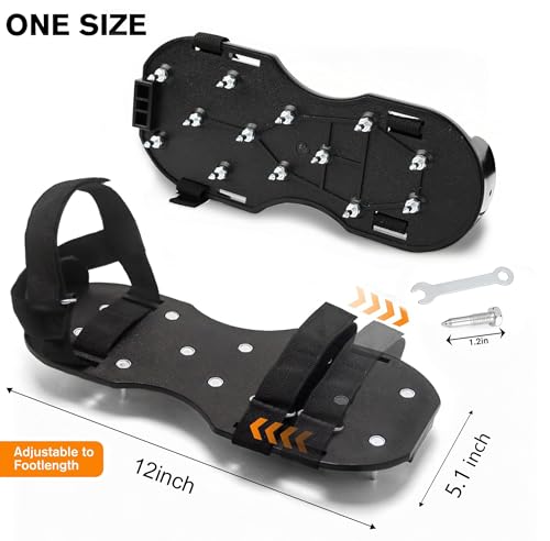 Epoxy Floor Spiked Shoes Fully Assembled Gunite Spiked Shoes with 3 (Fine Black / Medium 1 Pair)