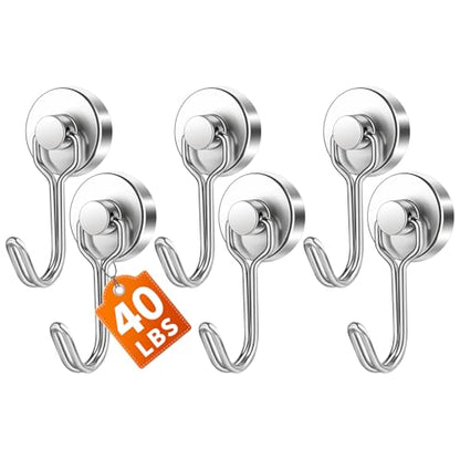 Magnetic Hooks (Silver / 0.79in)
