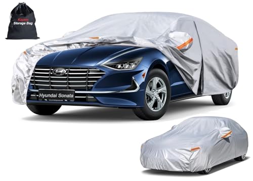 6 Layers Sedan Waterproof Car Cover for Hyundai Sonata 1999 (LM-Silver / Custom Fit Hyundai Sonata)