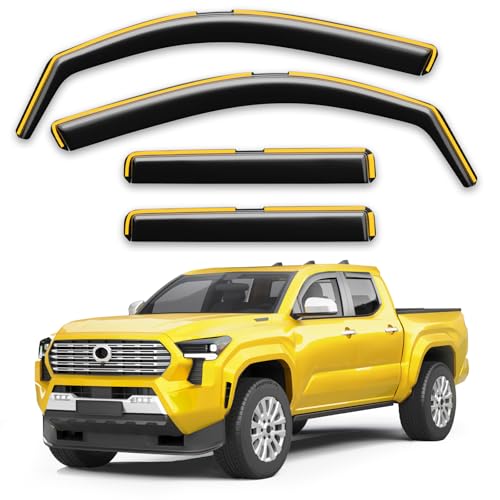 Window Visors Rain Guards for Toyota Tacoma 2024 (Fit for 2024-2026 Toyota Tacoma Double Cab)