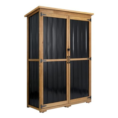 Outdoor Storage Cabinet (Black / 46" x 18" x 68")