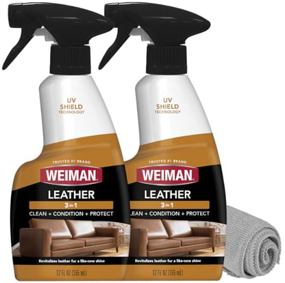 Leather Cleaner and Conditioner for Furniture (12 Fl Oz (Pack of 2))