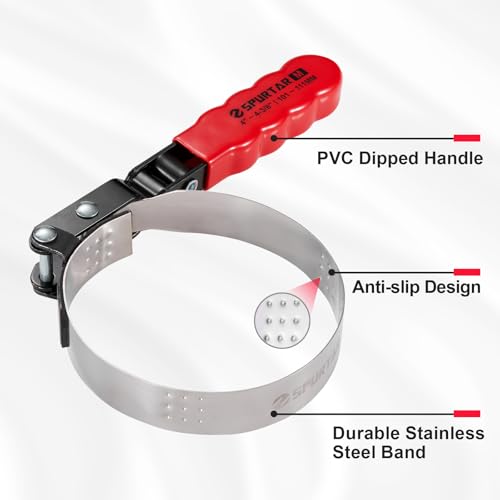 Medium Oil Filter Wrench Adjustable Swivel Oil Filter Removal Tool (Medium: 4" - 4-3/8")